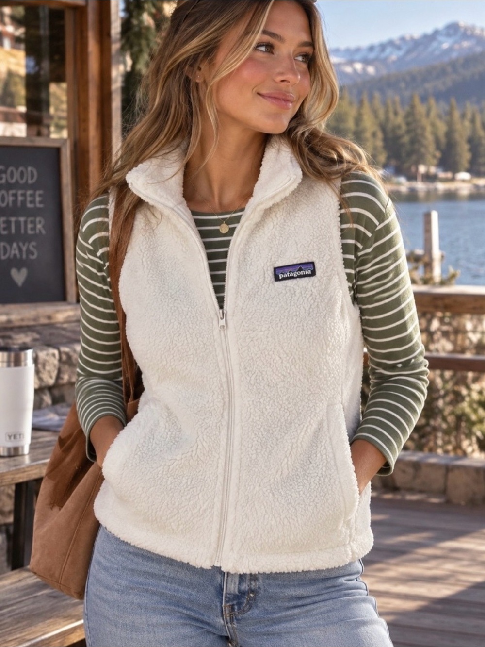 Patagonia Women's Los Gatos White Vest Size Medium